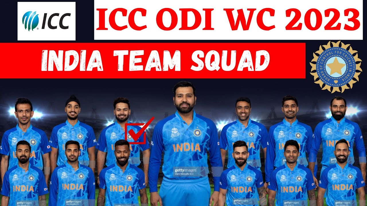 ICC ODI World Cup 2023 | India Team Best Squad | IND Team Best Squad ...