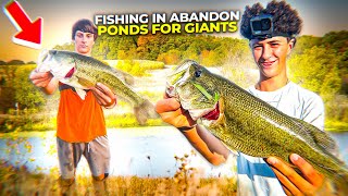 FISHING IN ABANDONED PONDS FOR GIANTS! (CAUGHT OUR PB'S)