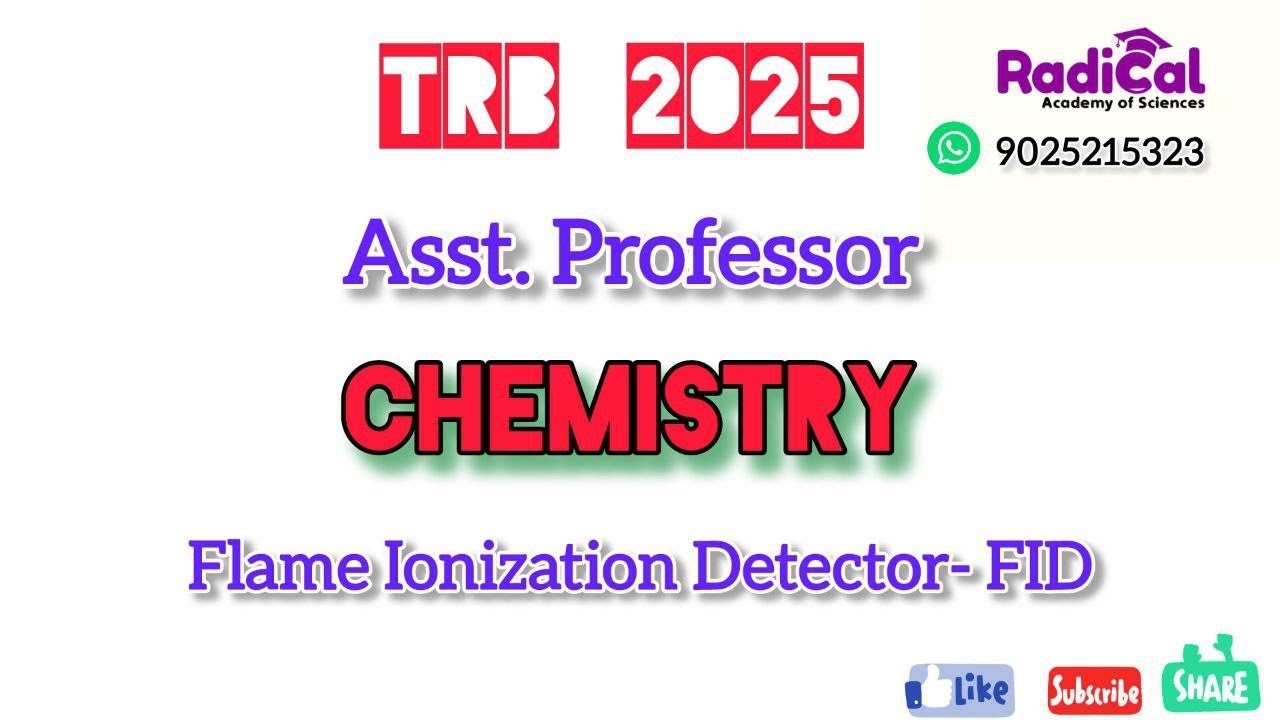 TRB Asst. Professor I Chemistry I Online test series I Flame Ionization Detector