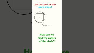 Areas When a Square Is Inscribed in a Circle #maths #algebra #geometry #areaofcircles #math #area