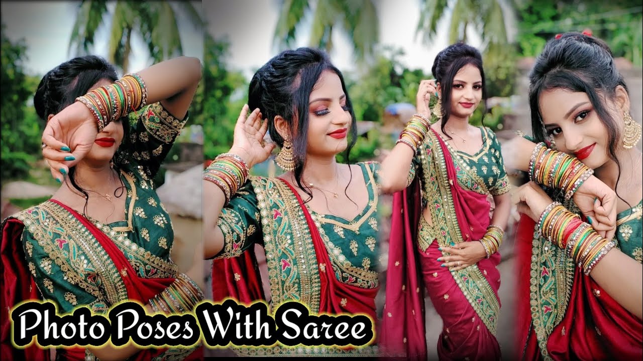 Beautiful Indian young girl in Traditional Saree posing outdoors 4983078  Stock Photo at Vecteezy
