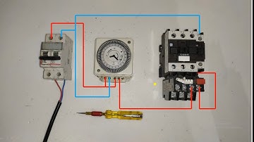 STREET LIGHT TIMER CONNECTION TO CONTROL MOTOR STARTER! 24 HOUR TIMER SETTING & CONNECTION