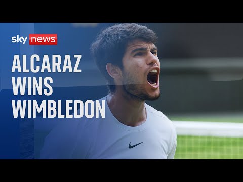 Carlos Alcaraz beats Novak Djokovic to win Wimbledon men's singles final