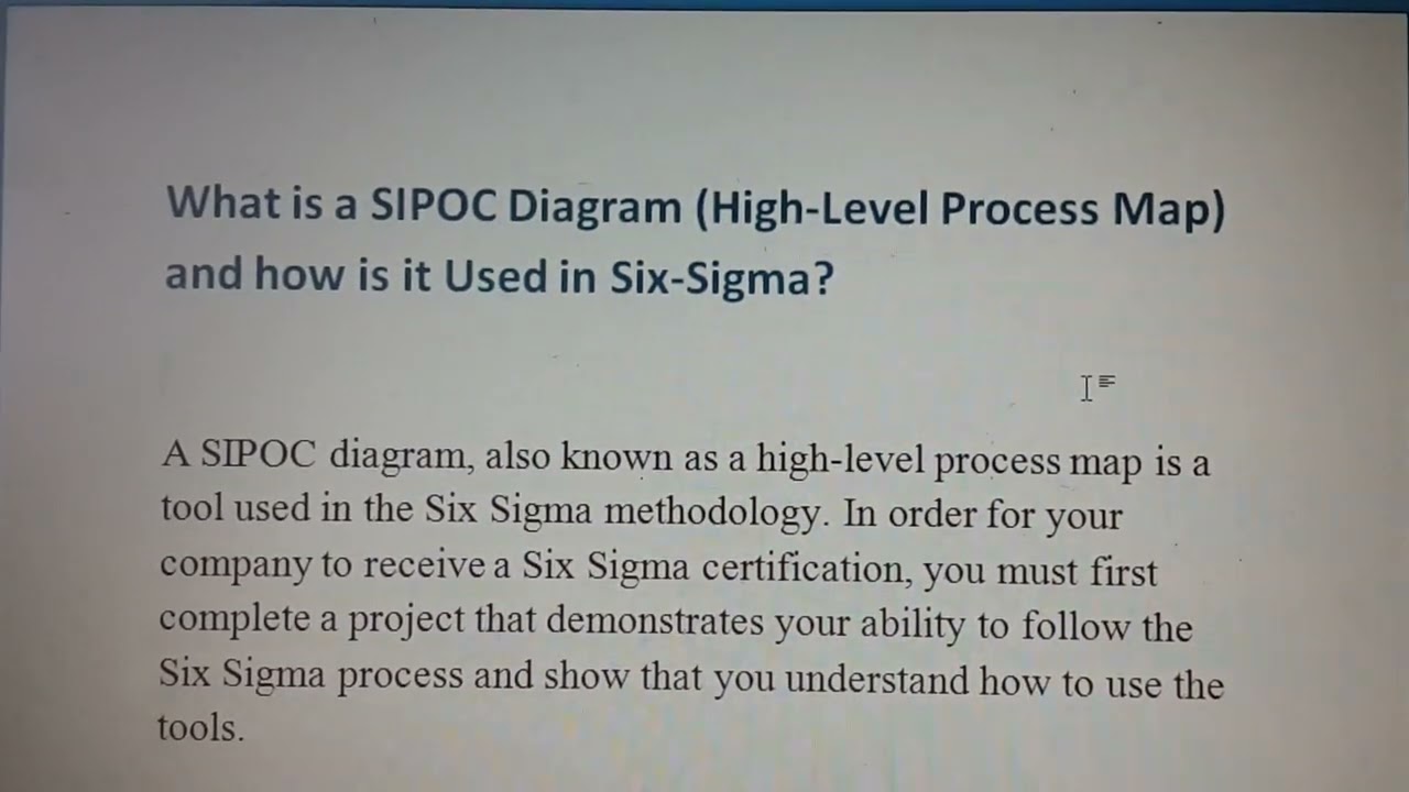 SIPOC Diagram! explained in very very easy way.