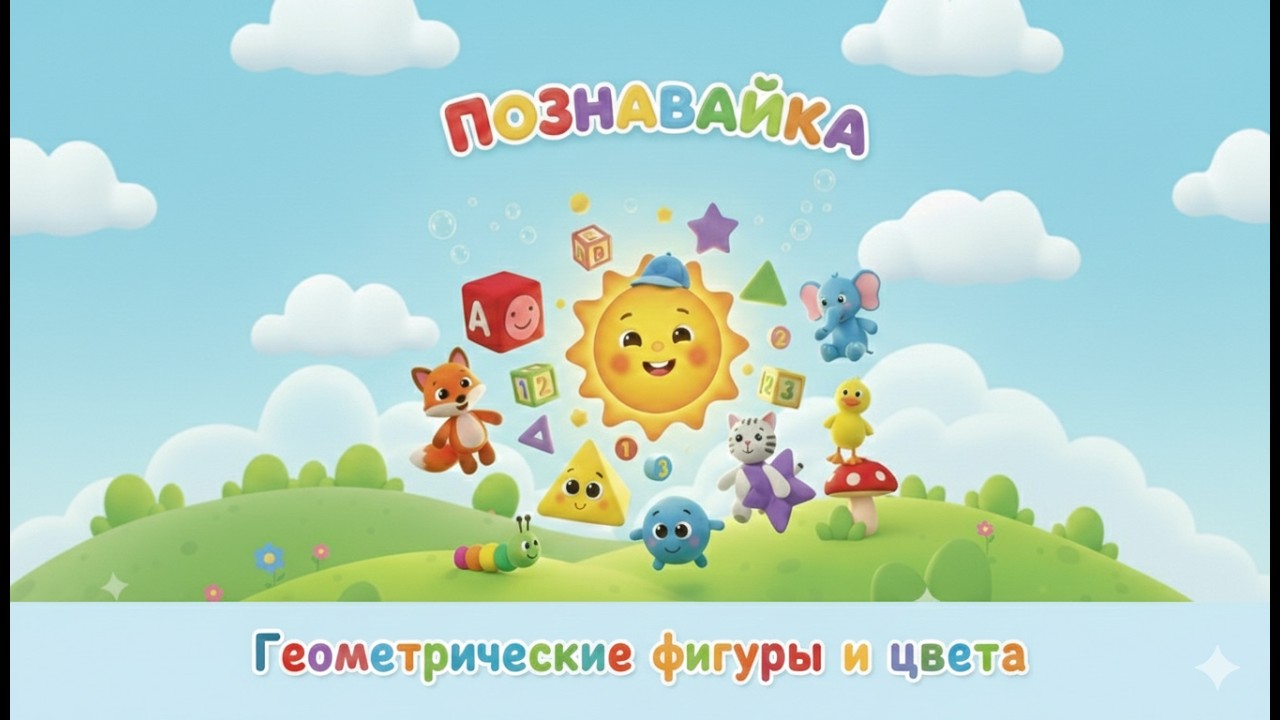 Учим фигуры и цвета для детей 🌈 🍭 🎭 🖌️| Развивающий мультфильм 🎨 ✨ 📚 💡 🧠 
