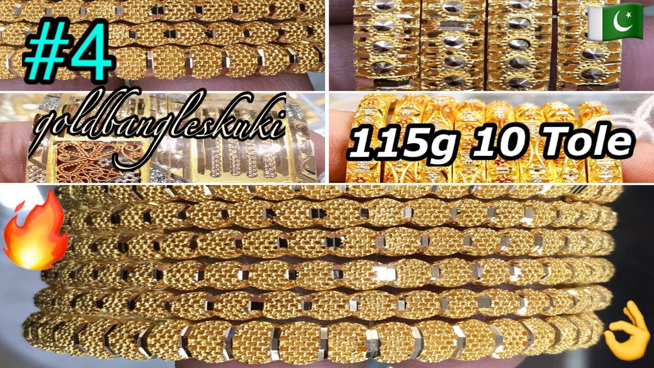 Latest Gold Bangles Designs 115 Gram heavyweight