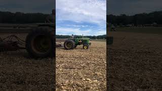 JD 4520,Cat 3208 discing stalks at Bos Brothers.