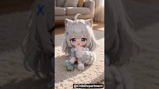 Shiroko fluffy tail is off limits!! #shiroko #chibi #ai