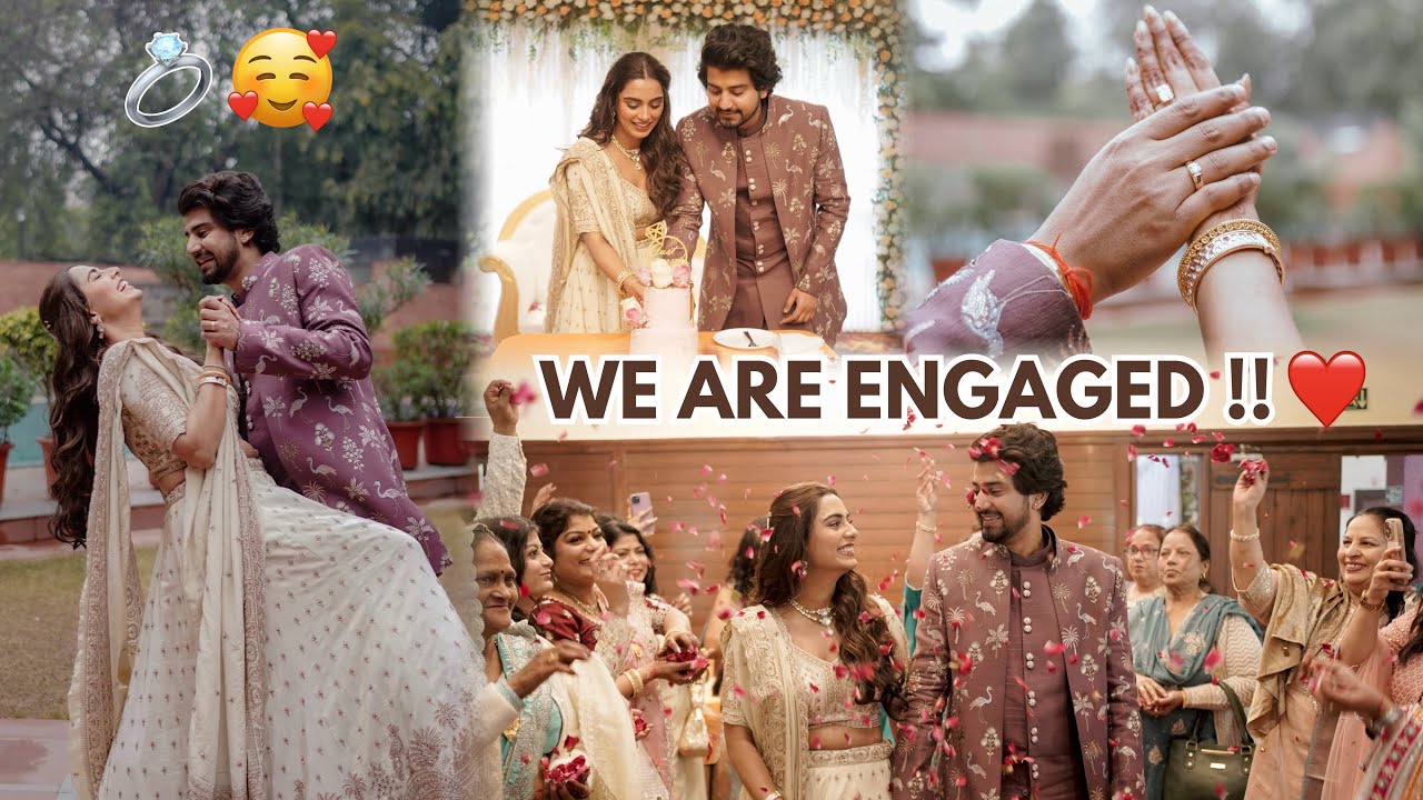 OUR ENGAGEMENT VLOG 💍❤️ Simple & Intimate Celebration | Abhishek and Shivani