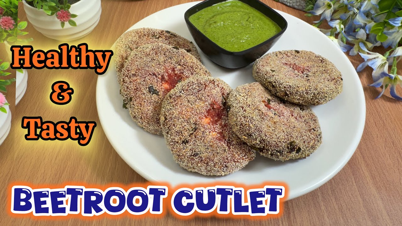 Crispy Beetroot Cutlet Recipe | चुकंदर के कटलेट | Iron-Rich Healthy Tea Time Snack