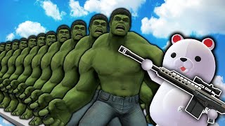 ยิง 1 นัด vs 100 ตัว ( The Hulk )