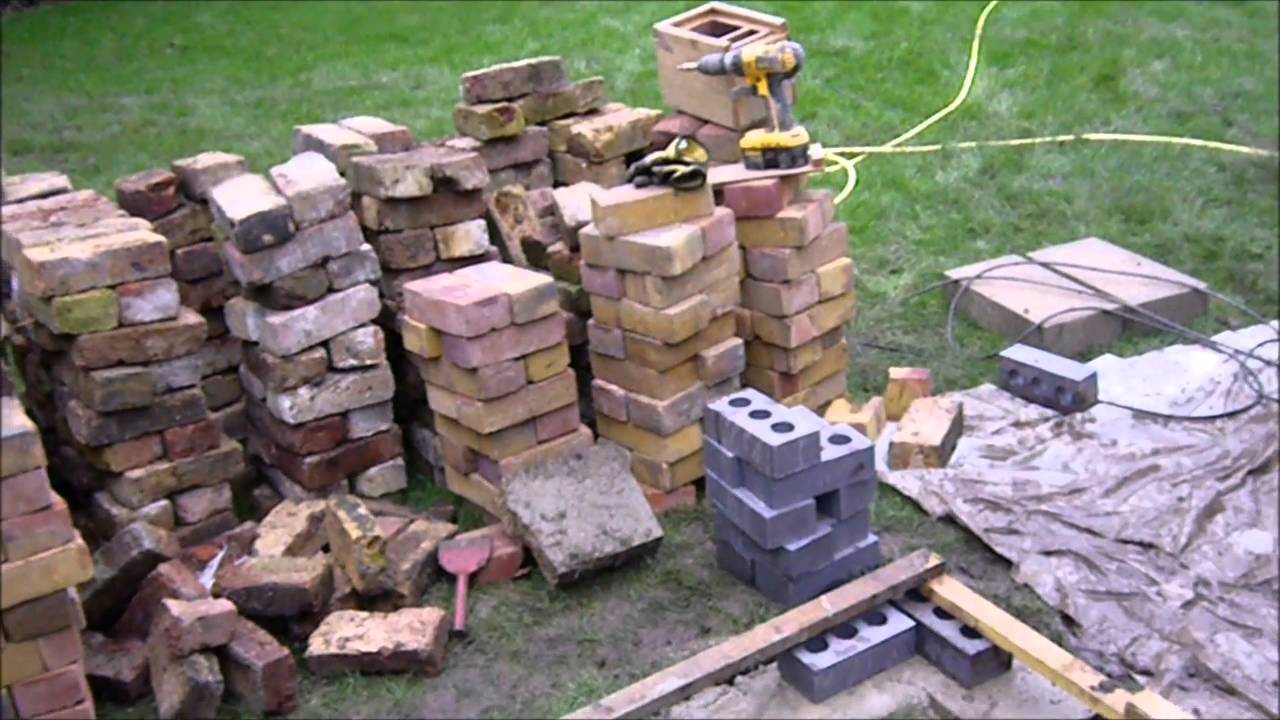 Building a new greenhouse base from salvaged bricks - YouTube Building a new greenhouse base from salvaged bricks - YouTube