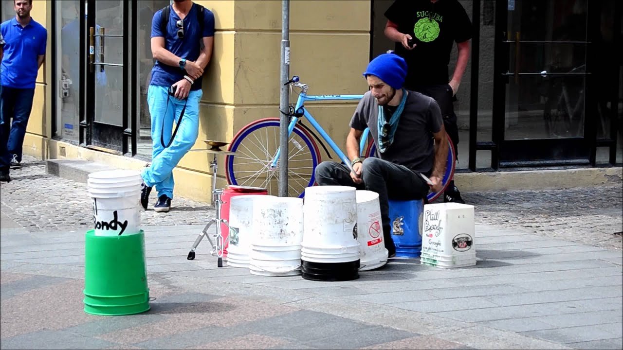 Phil Bondy, Street Bucket Drummer At Strøget, Copenhagen YouTube