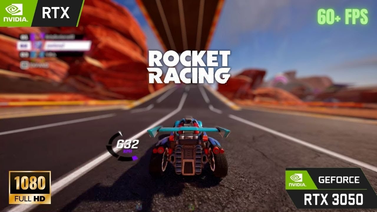 Fortnite rocket racing mode (HIGH /EPIC GRAPHICS 60 FPS RTX 3050)