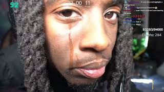 Kai Cenat crying during Elden ring stream
