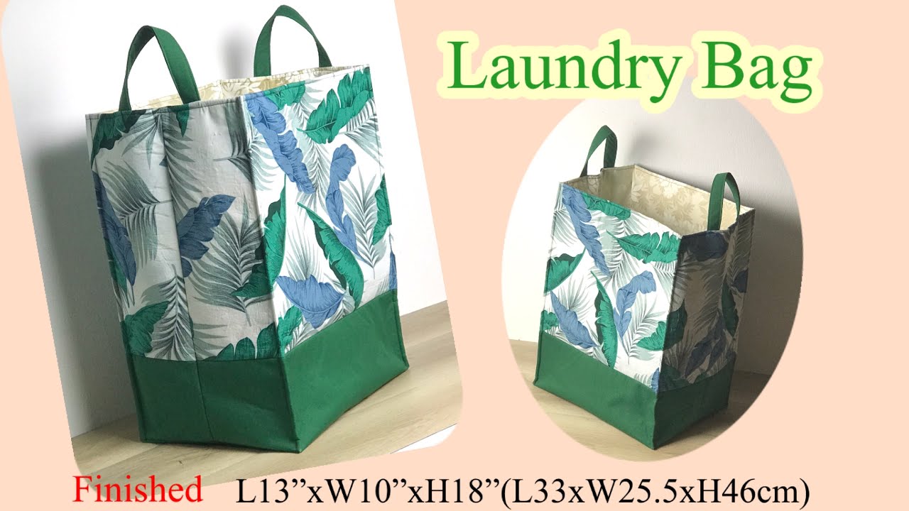 laudry bag making at home,how to make laudry bag at home,how to make fabric storage basket,