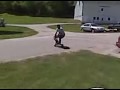 Steve puetz on a mini bike