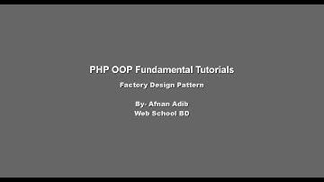 PHP OOP Fundamental -30 (Factory Design Pattern)