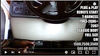 Celebrity Plug & Play Remote Start T-Harness-2003-2006+2007 Classic CHEVROLET,GMC,CADILLAC 1500/2500/3500/ Profile