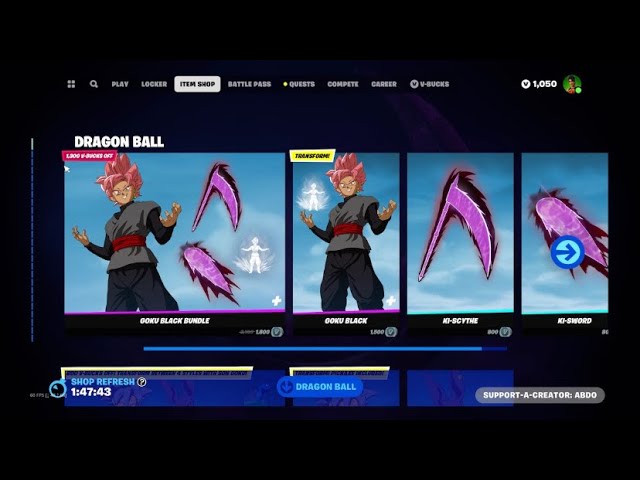 Happy Power on X: Apparently, over on PlayStation, we can see the first  look at Goku Black x Fortnite. via: @PoketOfficial   / X