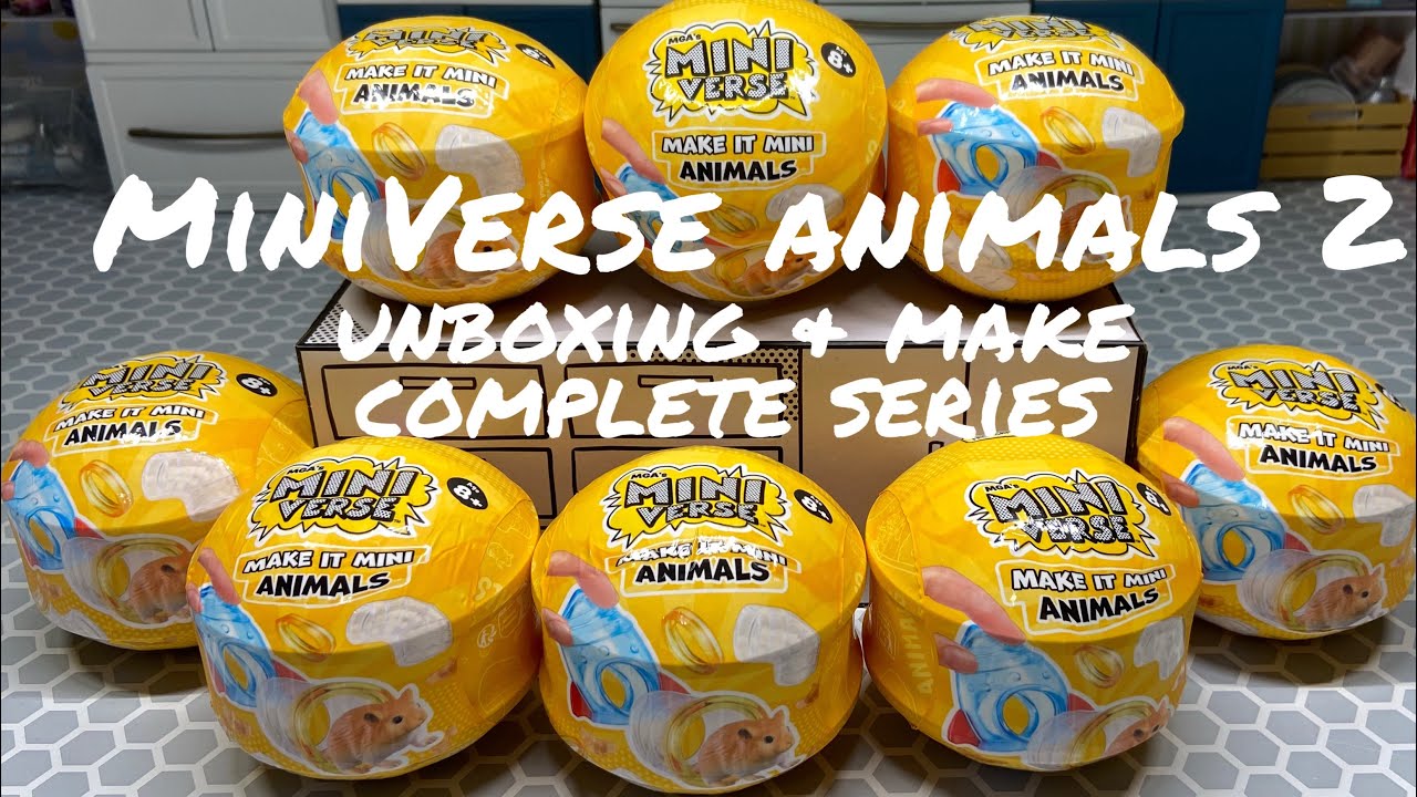 Распаковка и создание новых мини-игрушек Miniverse Animals 2 — полный сериал! 🐁🐿️🐍🐟🐹🐚