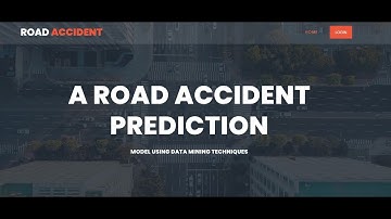 A Road Accident Prediction Model Using Data Mining Techniques | Python Machine Learning project