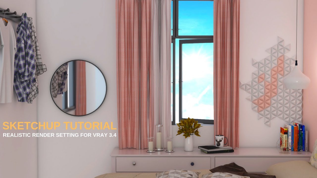 Interior Rendering Settings in Sketchup 2017 & Vray 3.4 Tutorial #8 ...