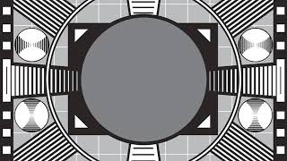 Black & White TV Test Pattern SD + 164.81 Hz Tone