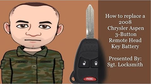How to replace a 2008 Chrysler Aspen 3 Button Remote Head Key Battery