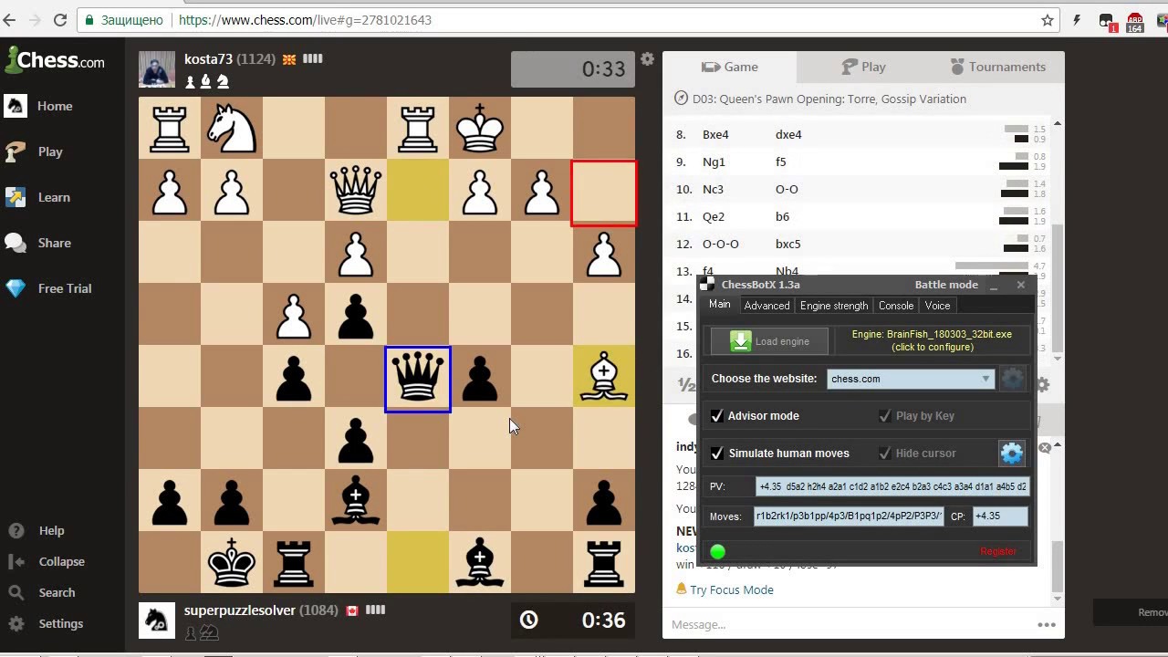 ChessBotX is Coming Handy in Suggesting the Next Moves to Players in Online  Chess Games in Automatic Mode