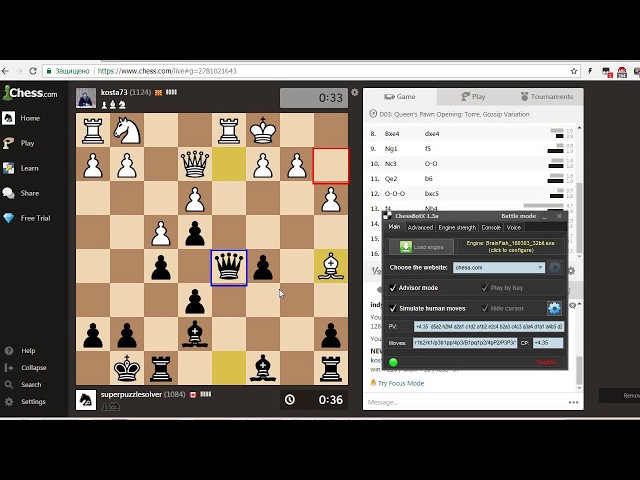 ChessBotX is Coming Handy in Suggesting the Next Moves to Players in Online  Chess Games in Automatic Mode