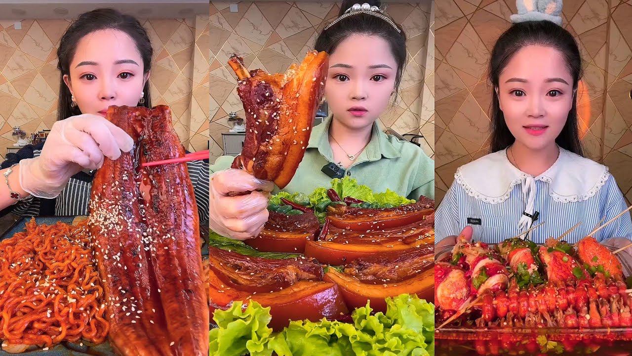 Real Mukbang :) spicy Pork Bellly Soothing Sounds While Enjoying Delicious 먹방 모음이 팅쇼 리얼 사운드 #1696