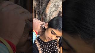 Street India Ear Cleaning ASMR 😳 Something Was Stuck Inside