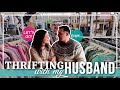 First time thrifting for clothes with my husband  shopping  mixed haul