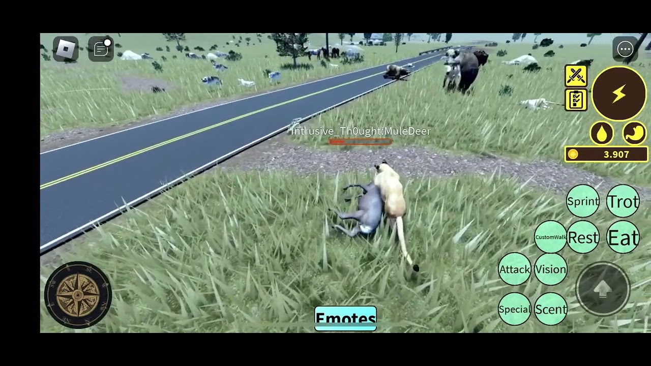 Hunting as a cougar in Yellowstone unleashed Roblox