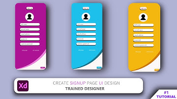 Adobe XD Tutorial | Login/Signup Page | Basic Course of UI/UX Design