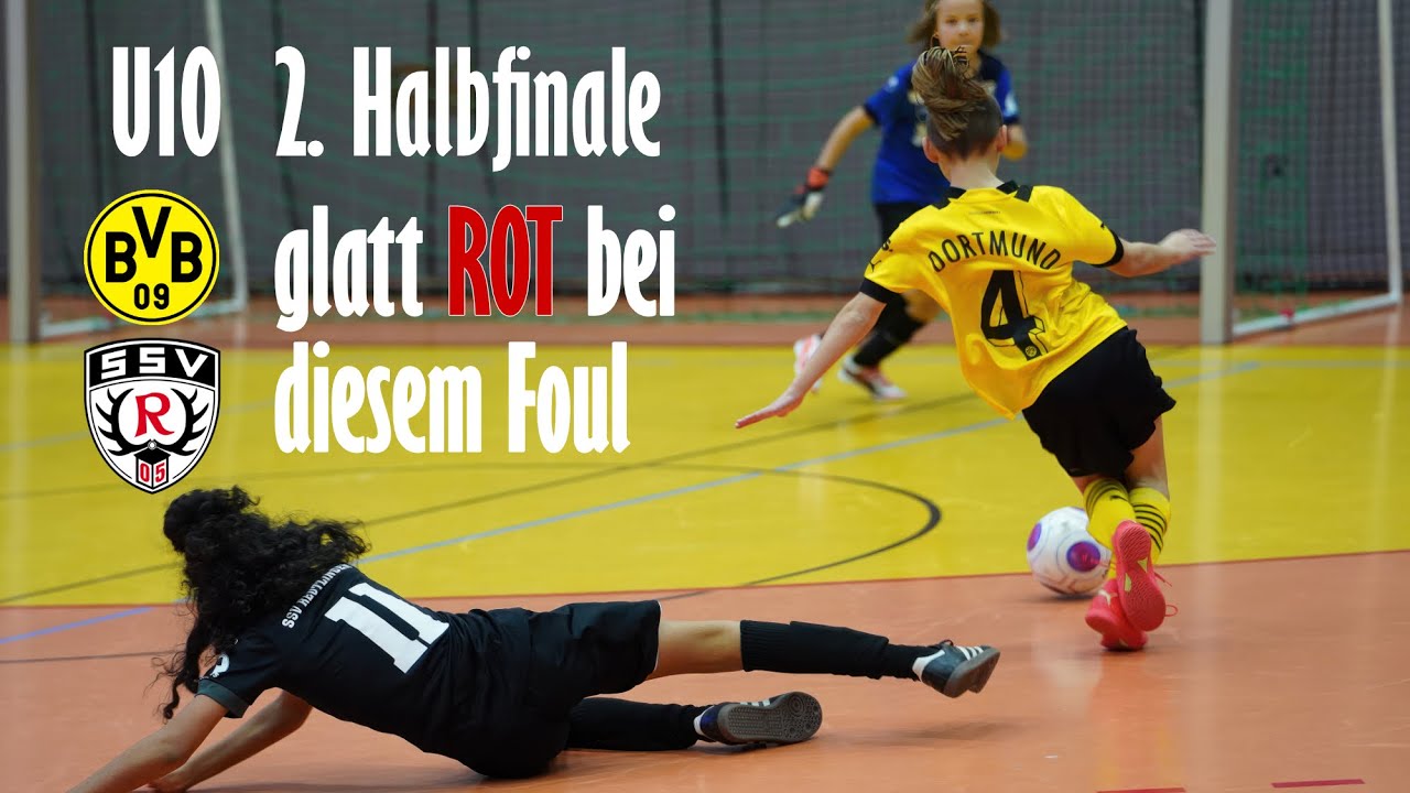 2. Halbfinale beim 10. Jüberg-Cup Hemer, Borussia Dortmund - SSV Reutlingen(U10) + rote Karte