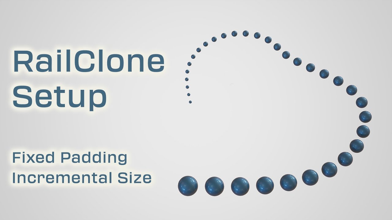 Fixed Padding RailClone: Incremental Size, Fixed Padding - YouTube