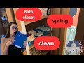 Spring clean with me | Bathroom closet.