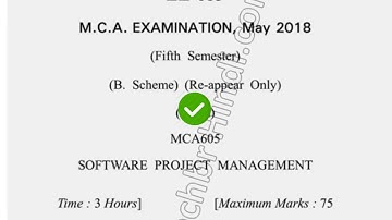 2018 Dcrust MCA 5th Sem Reappear Software Project Management Question Paper