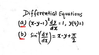 || Differential Equations reducible to variable separable form ||