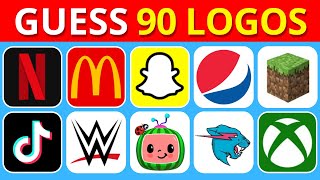 Guess the Logos in 5 Seconds | 90 Logo Quiz