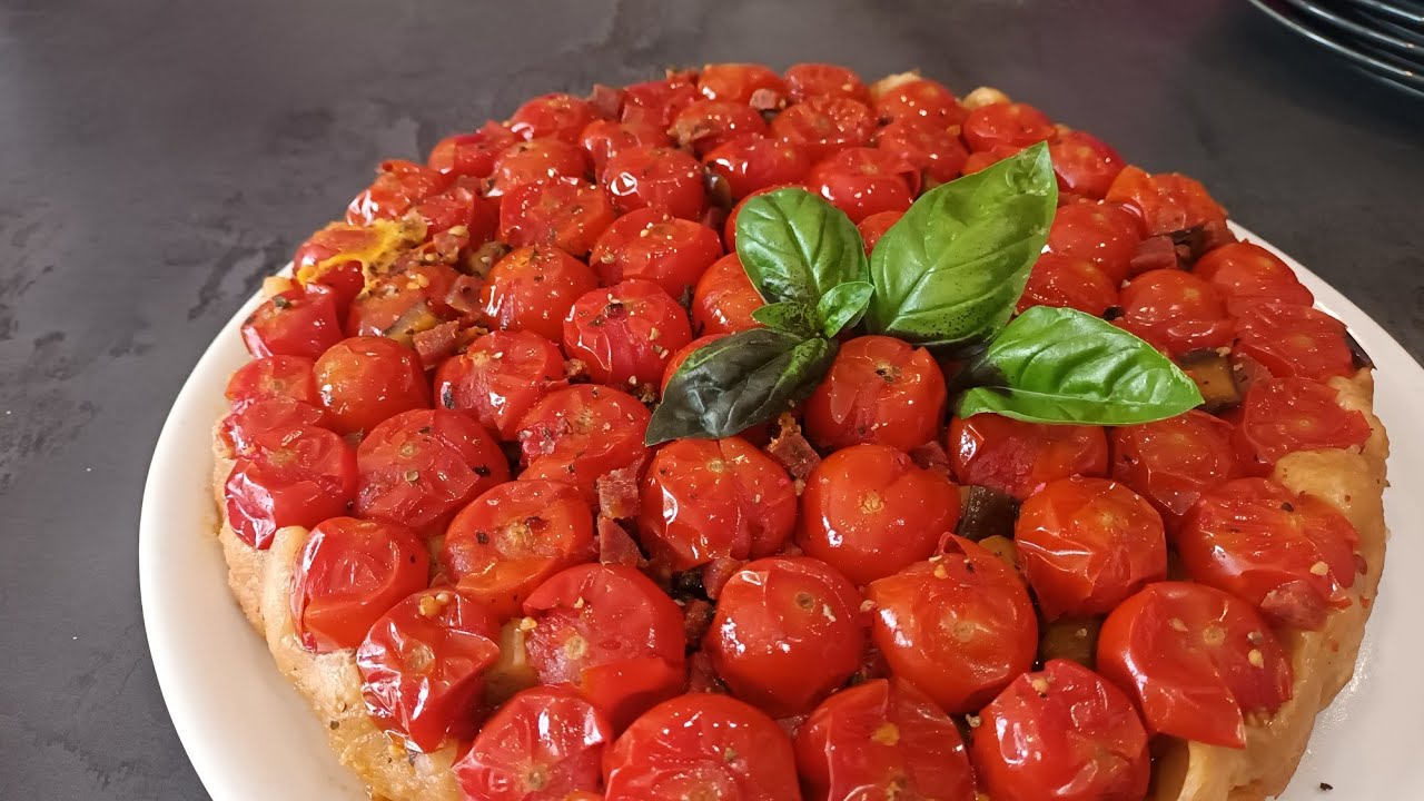 Tatin de tomates 🍅 cerise au chorizo