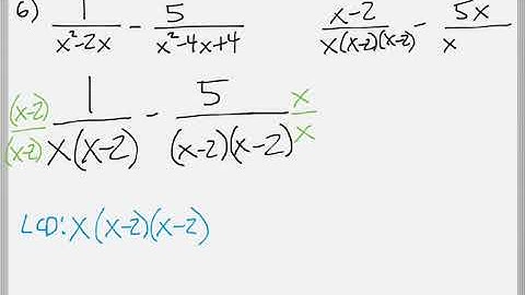 Math 119 : 7.2 #6 (Intermediate Algebra Tutorial : Adding & Subtracting Rational Expressions)