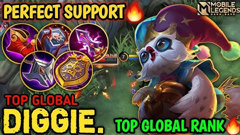 97% Winrate Diggie Full Magic Build! Top 1 Global Diggie Perfect Support Gameplay! - Mobile Legends