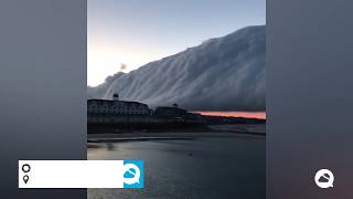 Spectacular roll cloud on Block Island, USA