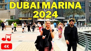 Dubai Marina 2024 || Fabulous 4k Day Walking Tour
