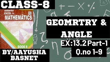 Class 8//Geometry angles EX:13.2 part 2/#complete #geometry #and #angler  #complete #solution #area