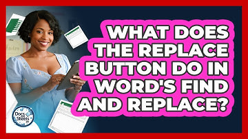 What Does The Replace Button Do In Word