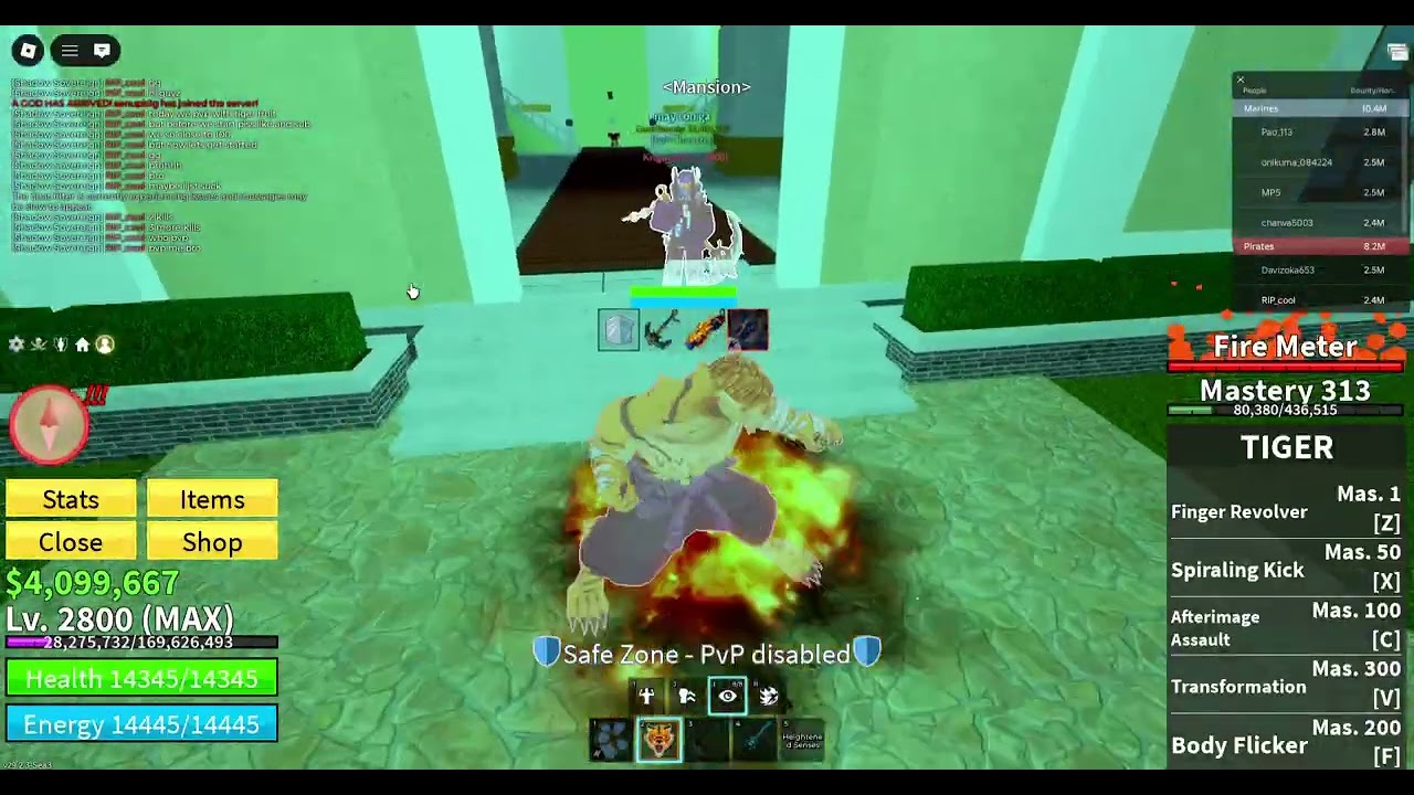 pvp with tiger fruit